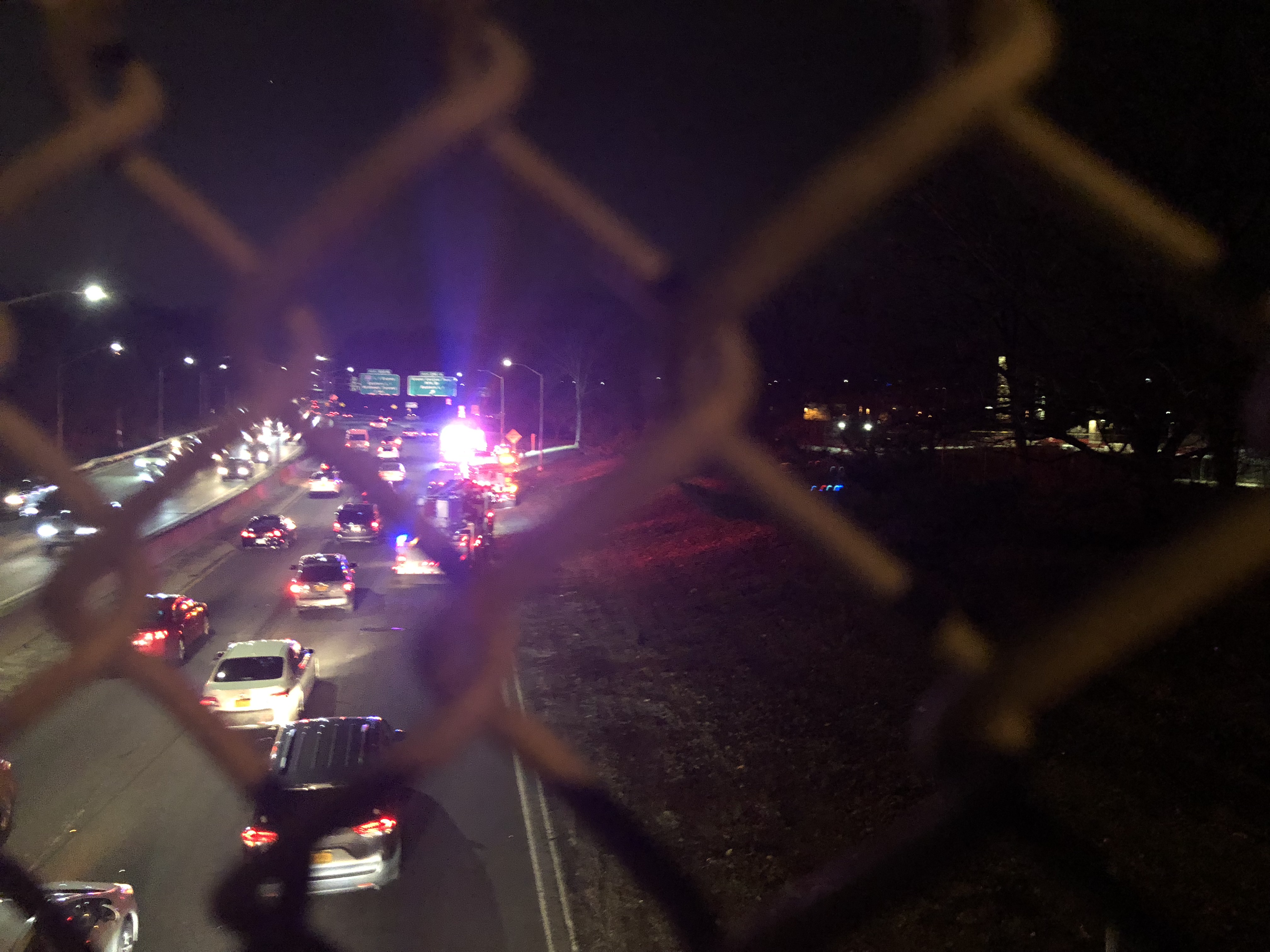 Vehicles with tires blown out on the LIE westbound by Kissena Blvd.