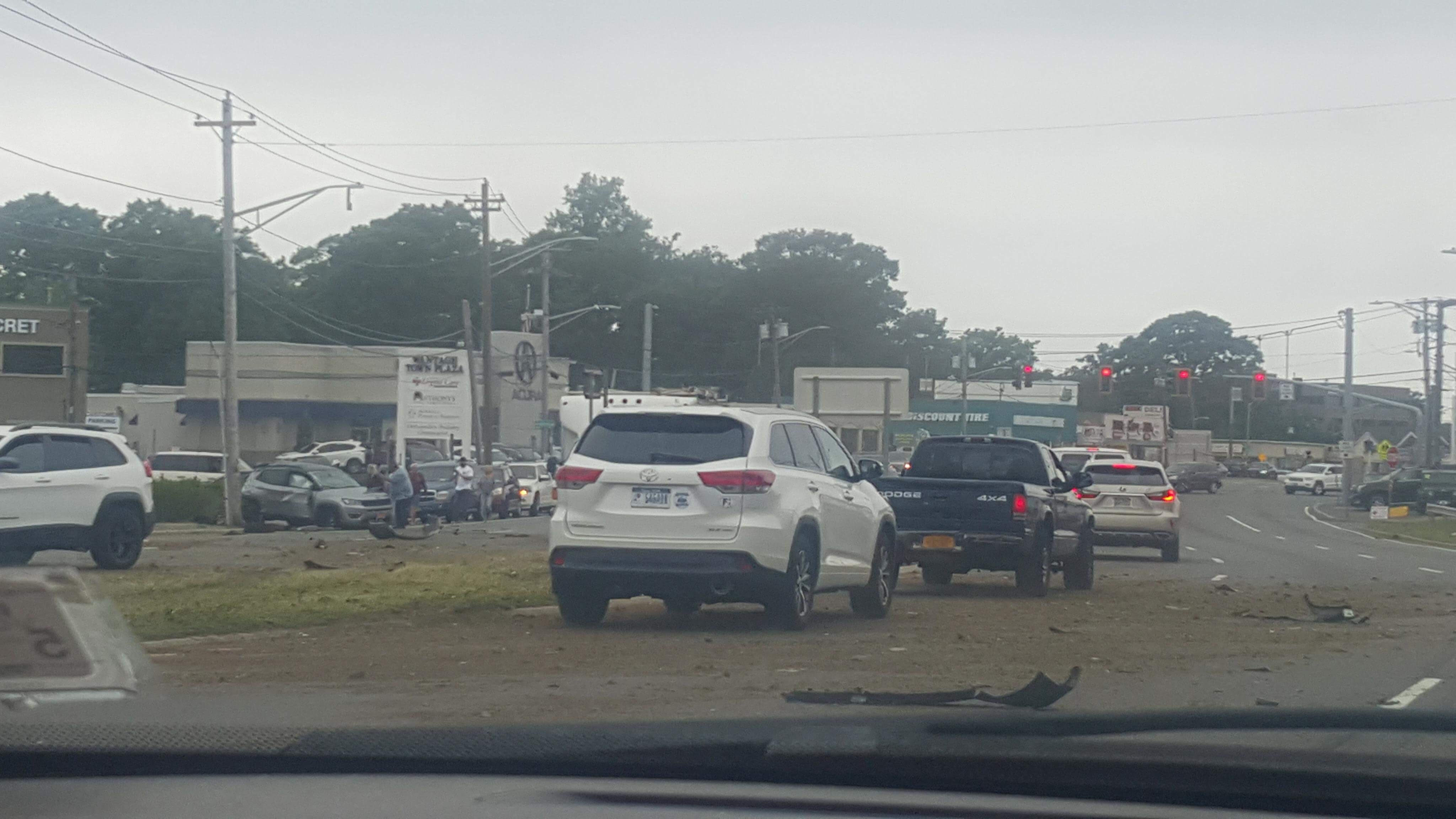 Multiple vehicle accident on the Sunrise Highway.