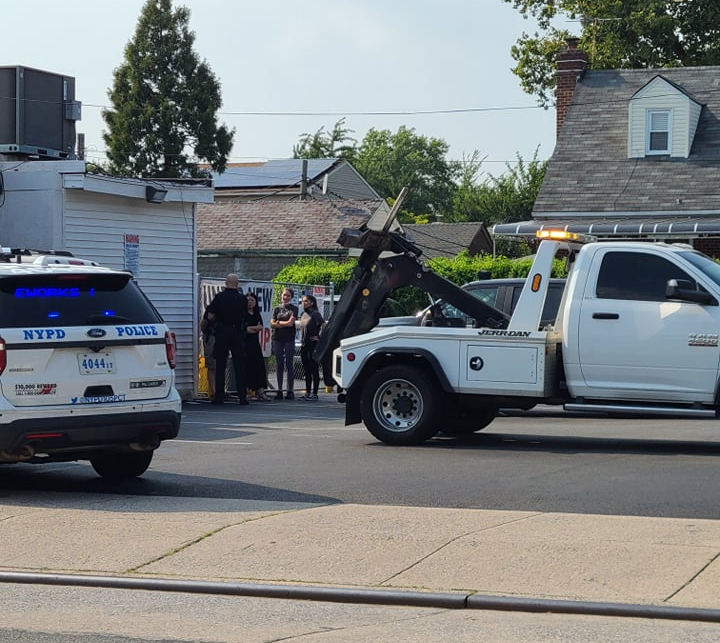 Car hit a building of Carvel on Hillside Avenue and 266 Street in Floral Park.