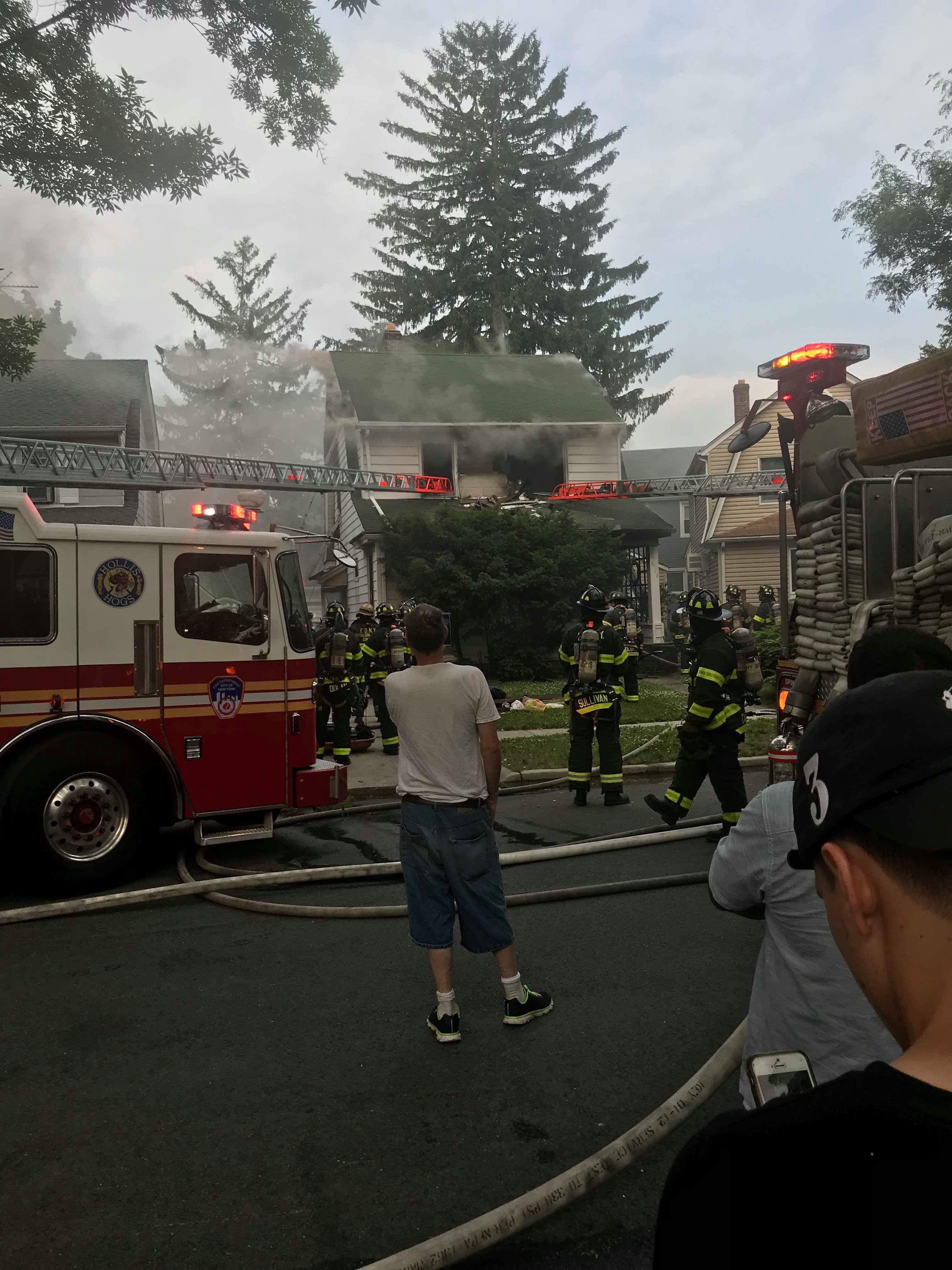 Fire at a home in Bellerose.