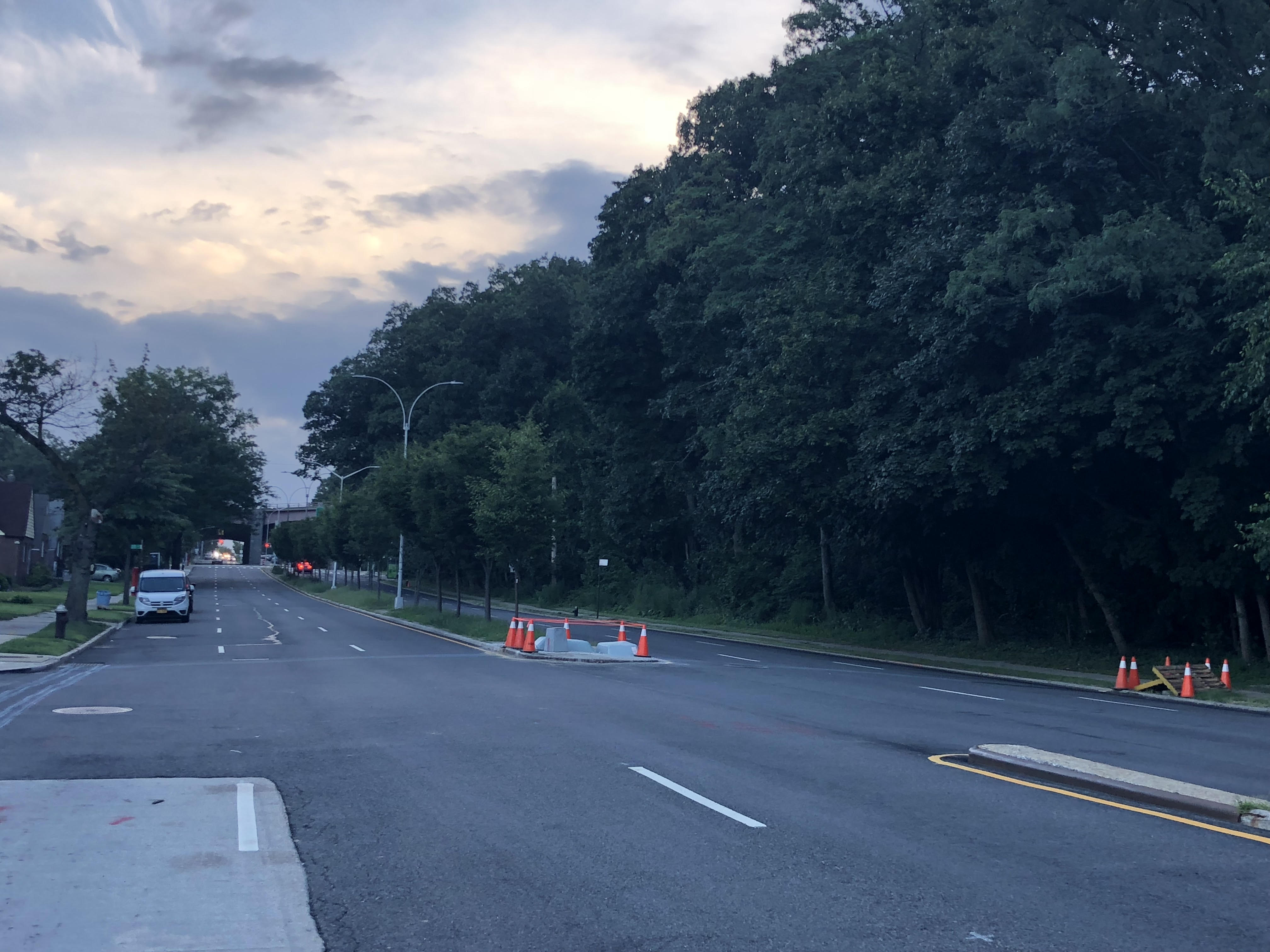 Speed camera work on Union Turnpike.