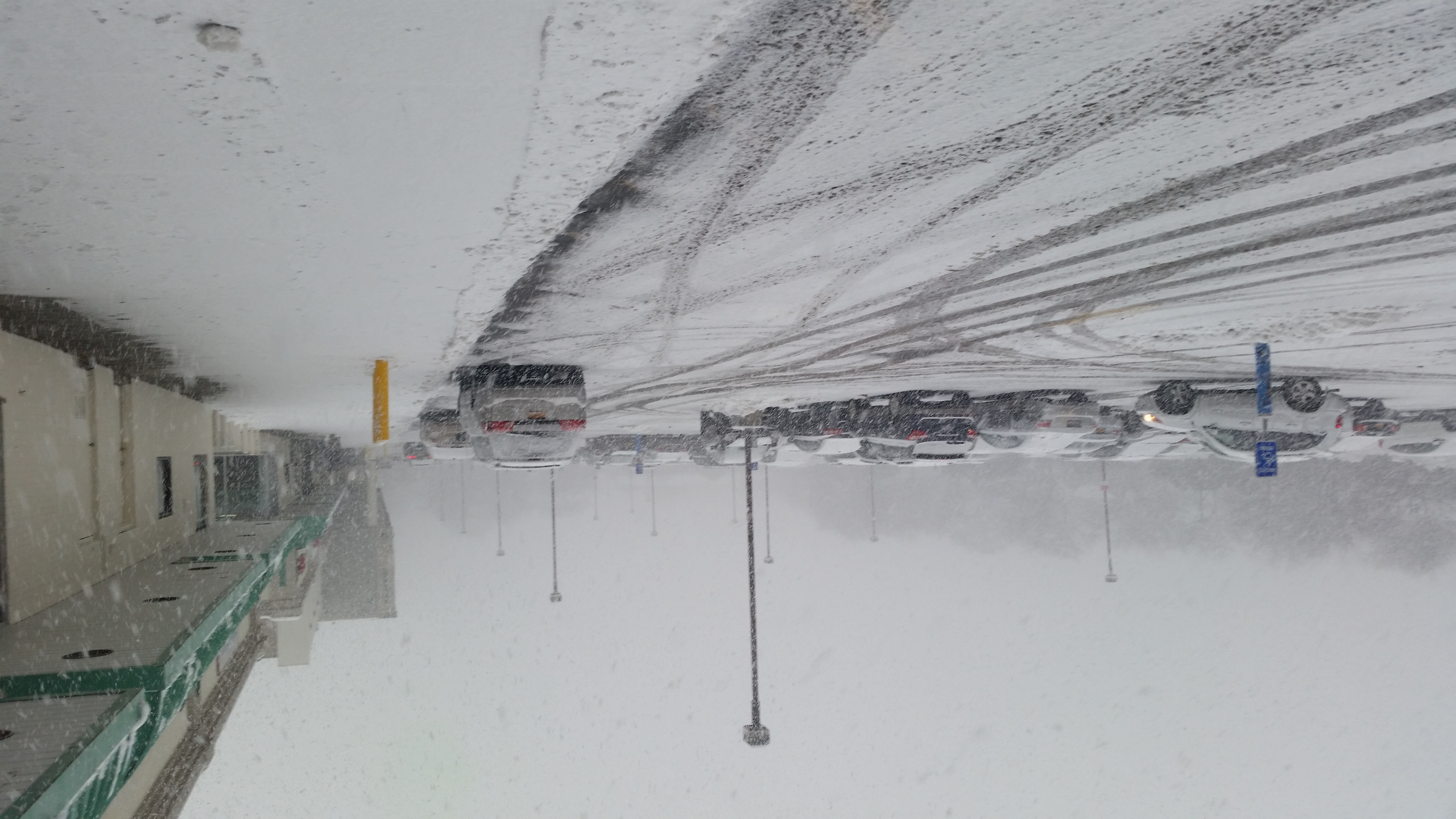 Union Turnpike stretch on a snowing day in Glen Oaks.