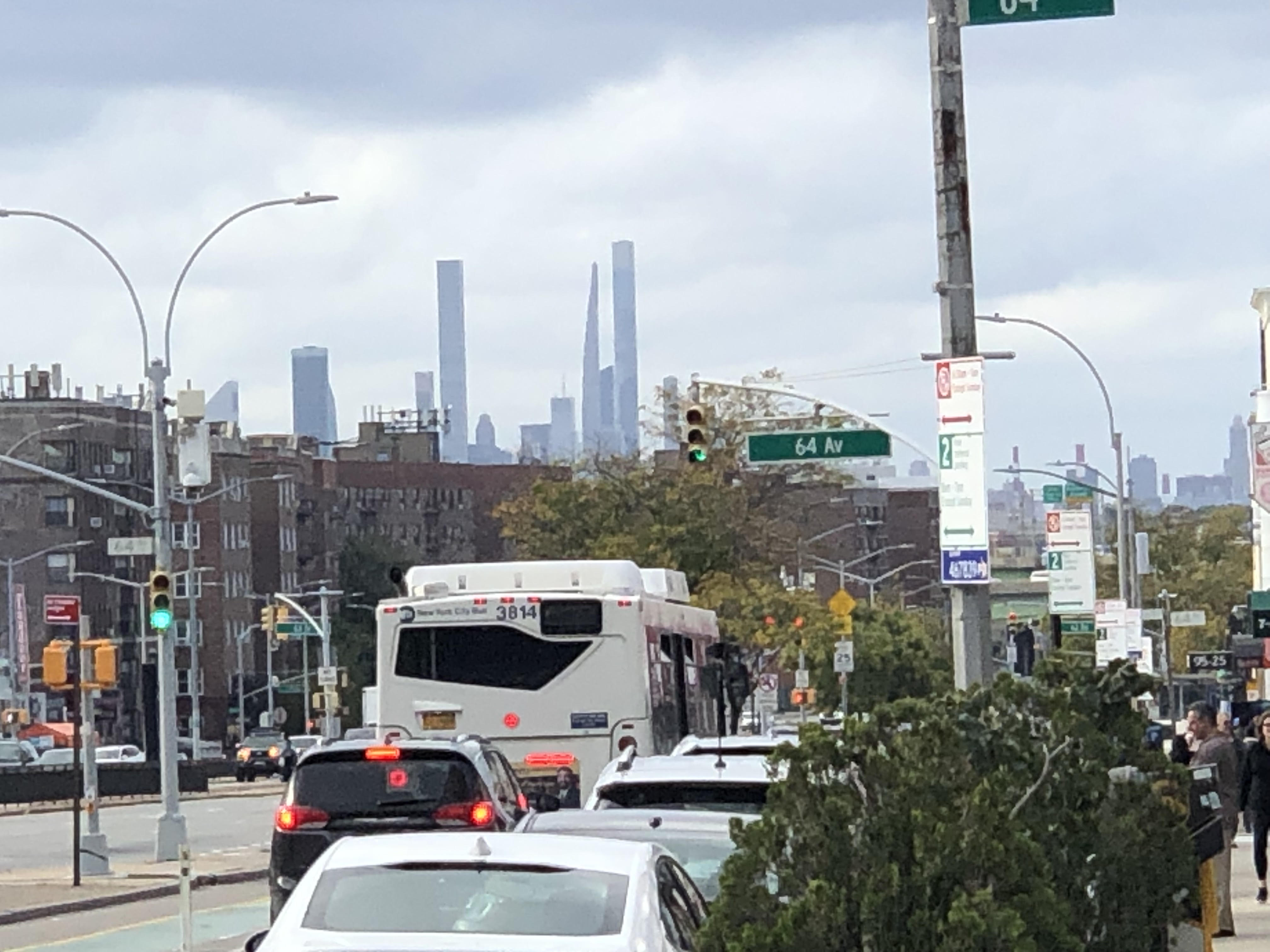 Queens Blvd and 64th Avenue in Rego Park.