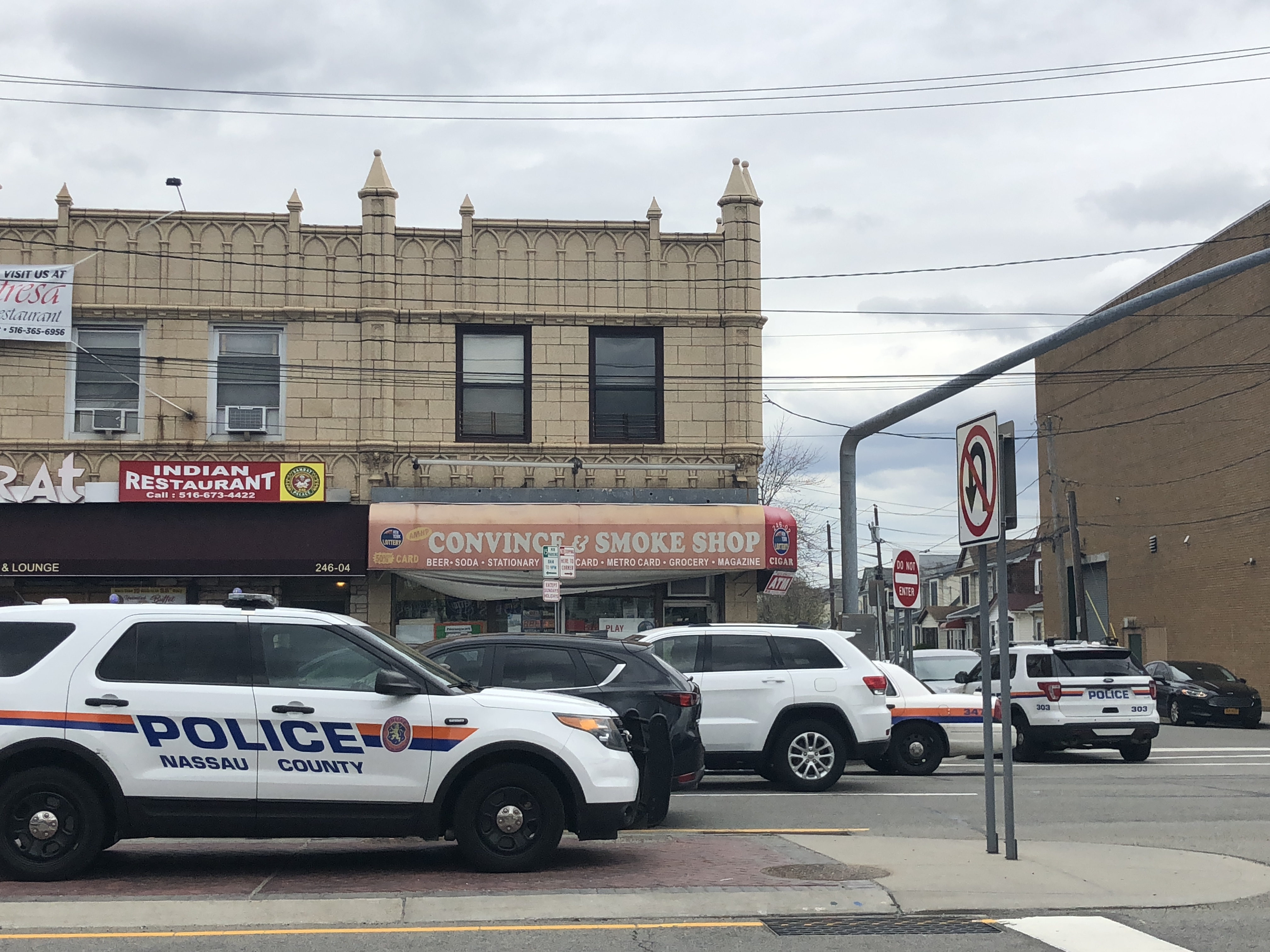 Police investigation on Jericho Turnpike and 245 Street in Bellerose.