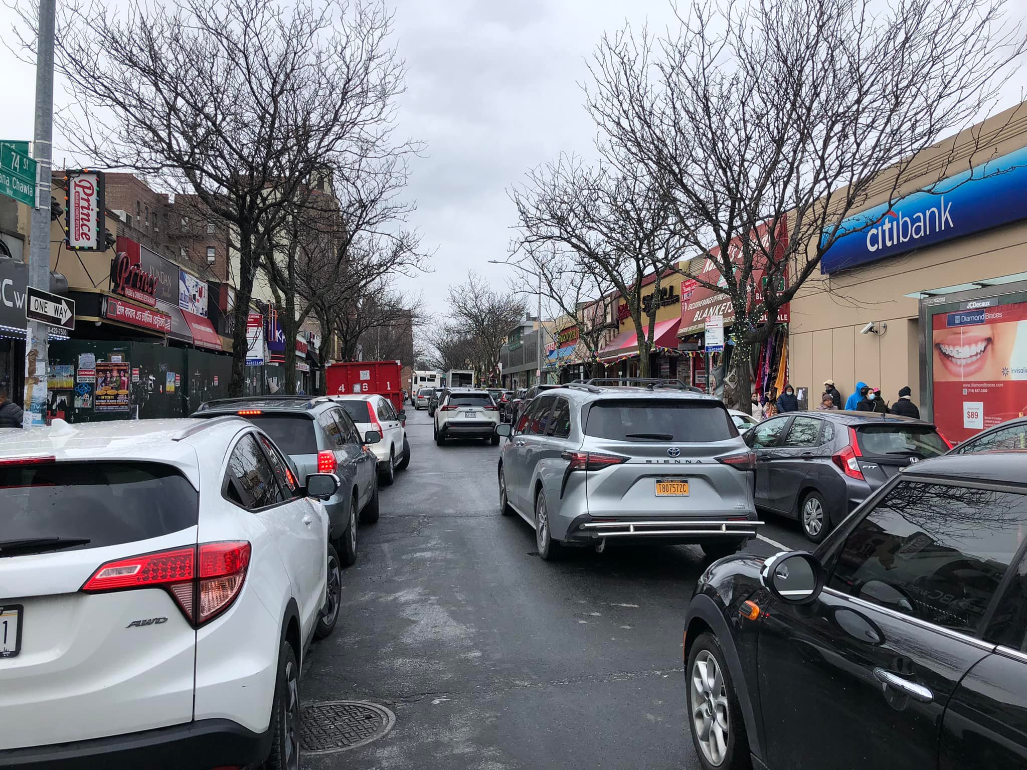 74 Street between 37th Avenue and Roosevelt Avenue in Jackson Heights.