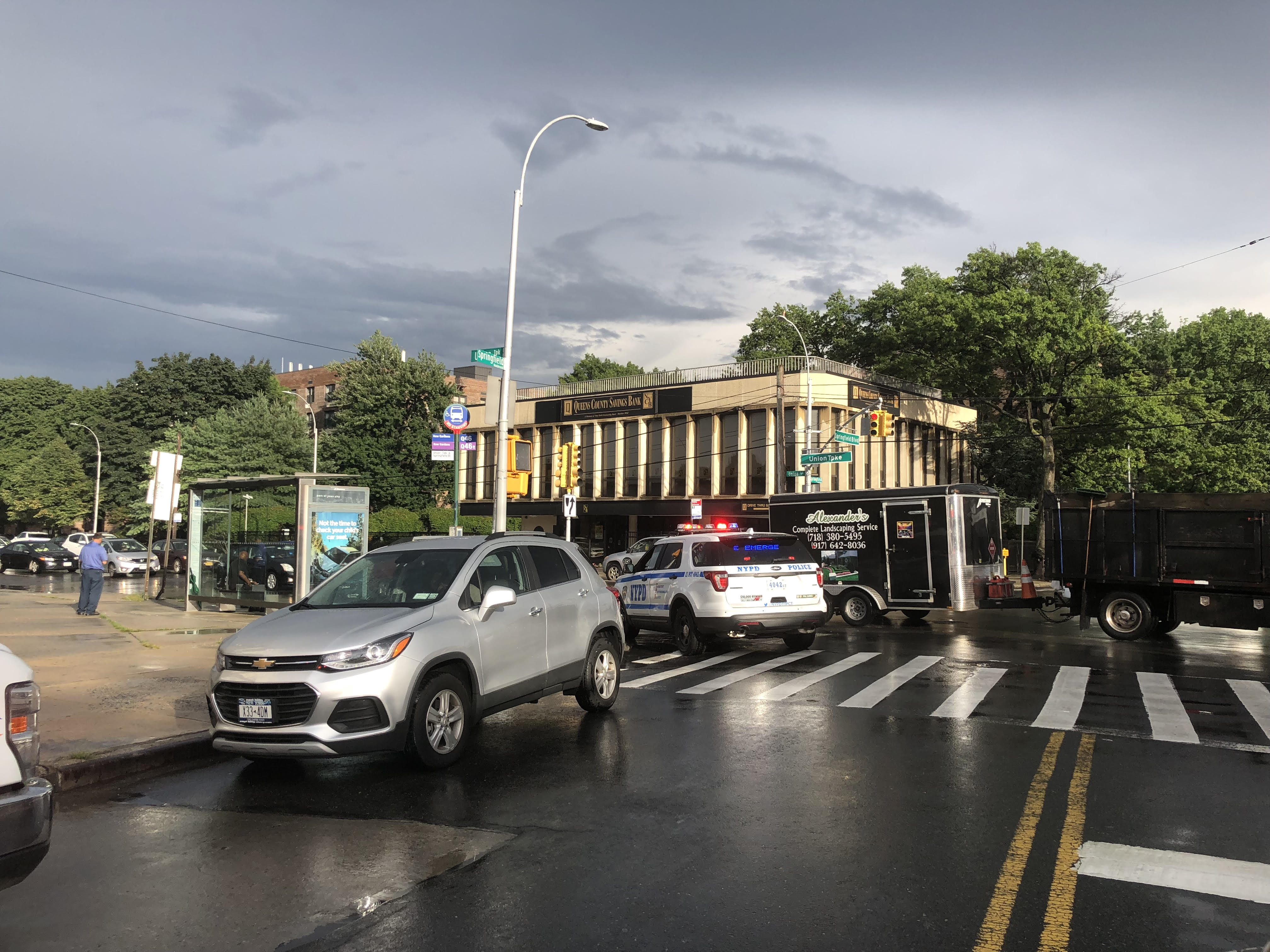 Multiple vehicle accident on Union Turnpike in Oakland Gardens.