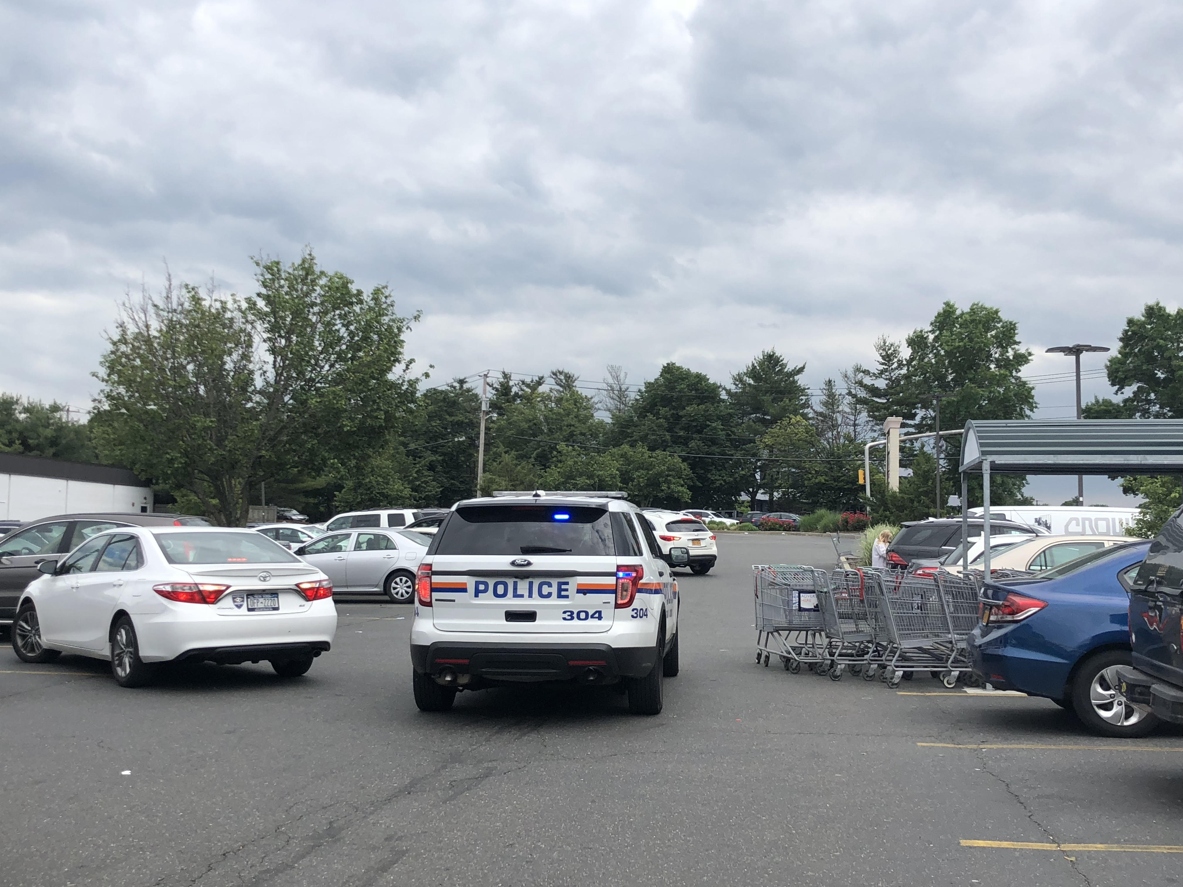 Police activity at ShopRite in New Hyde Park.