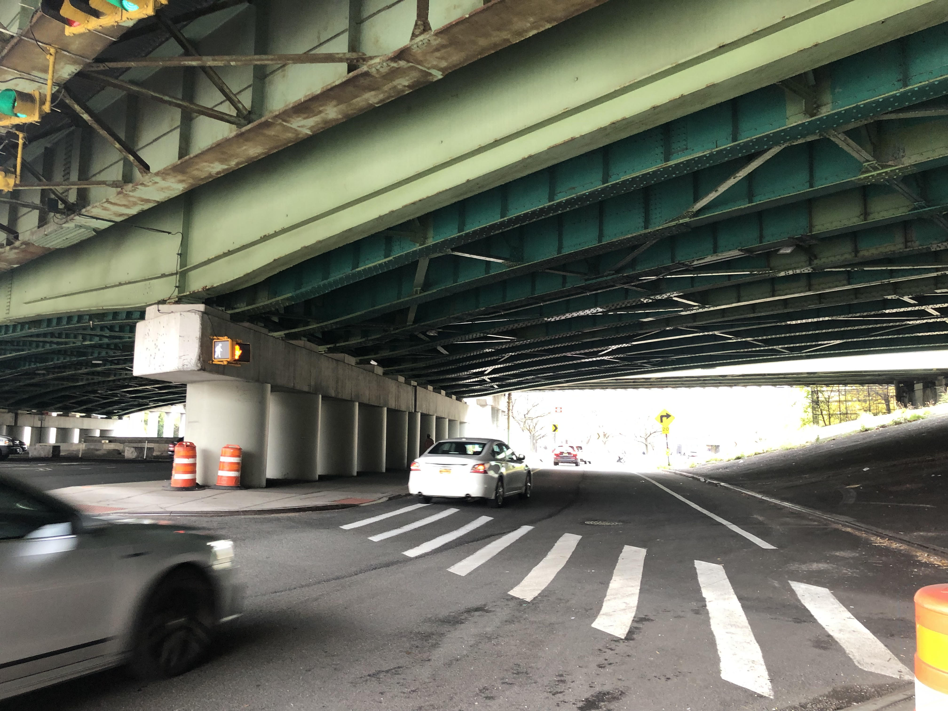 Under the Long Island Expressway on Queens Blvd.