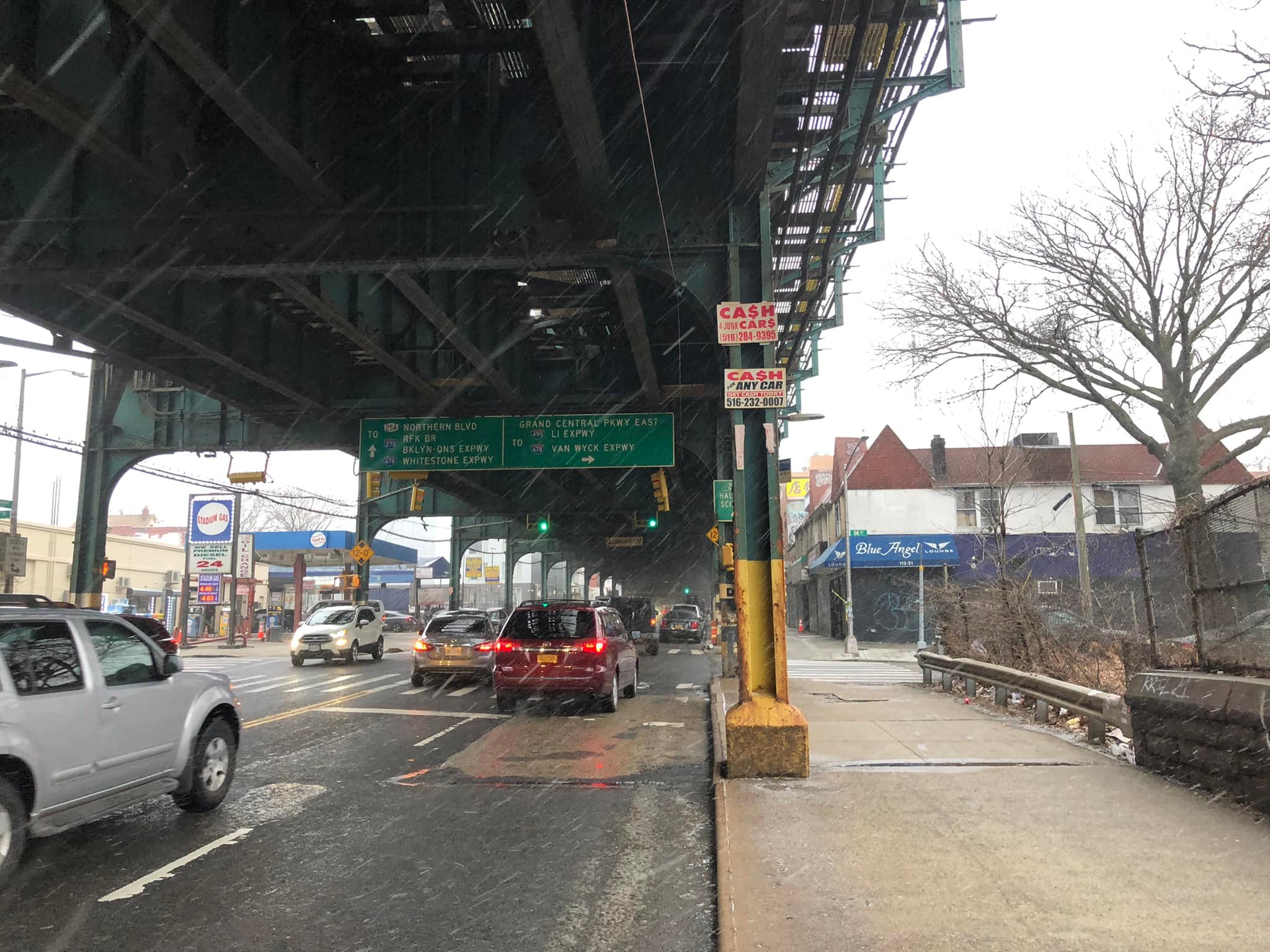 Roosevelt Avenue westbound 108th Street in Corona.