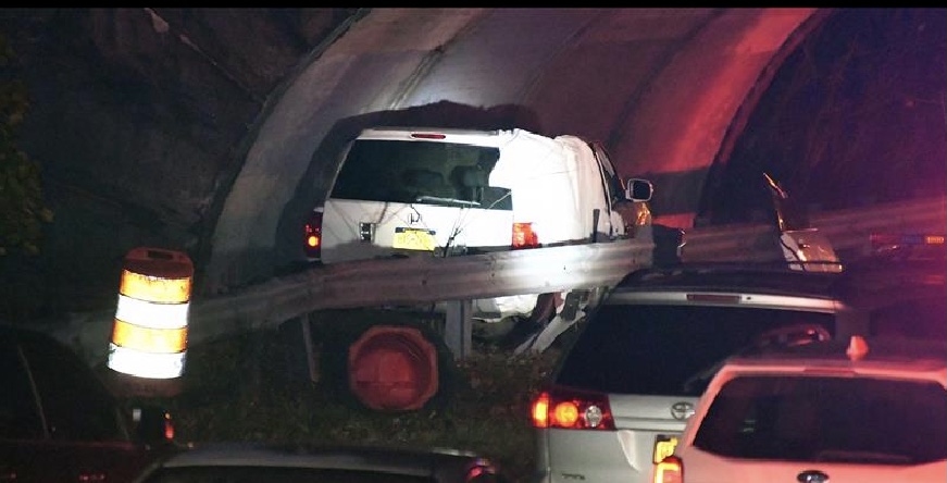 Vehicle crash on the Northern State Parkway in Nassau County.