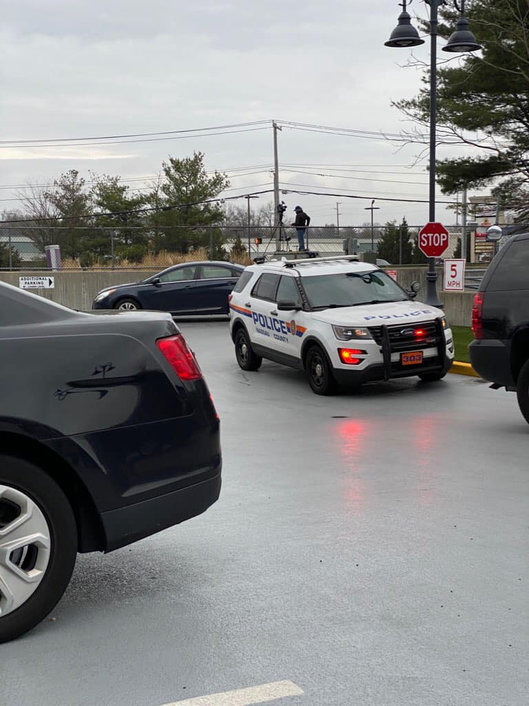 A female shot in the medical building garage in New Hyde Park.