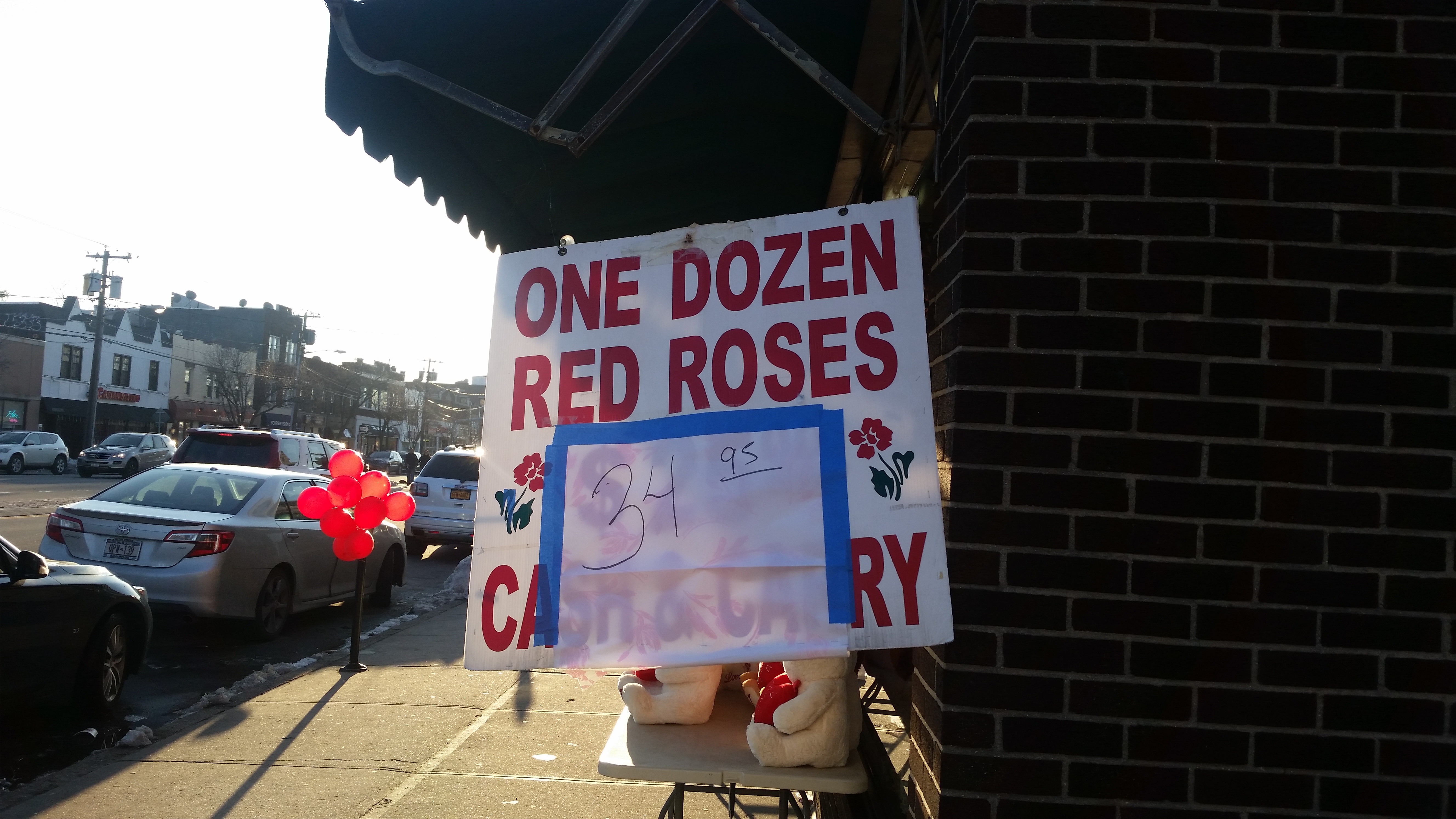 Roses for sale on Jericho Turnpike in Floral Park.