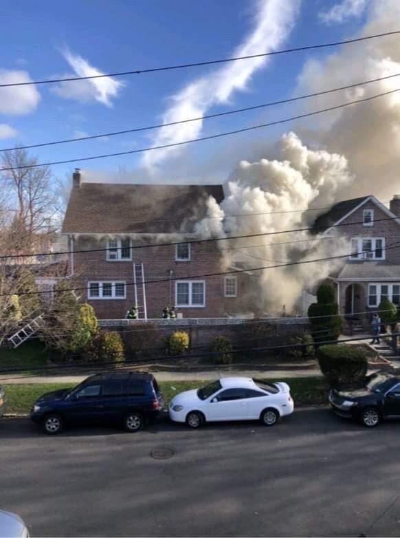 Fire at a home in Nassau County.