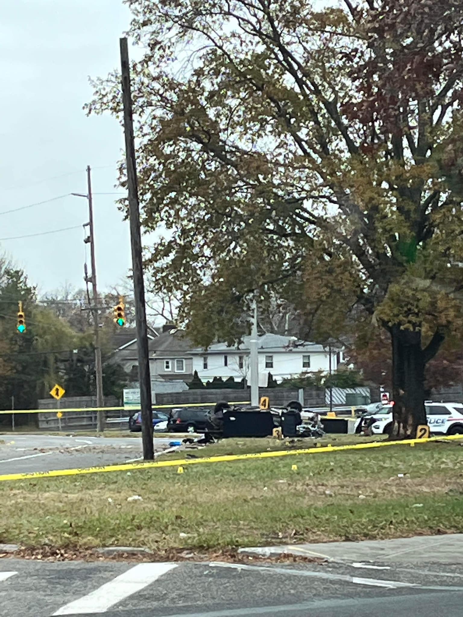 Two dead after car crash on Marcus Avenue in New Hyde Park.