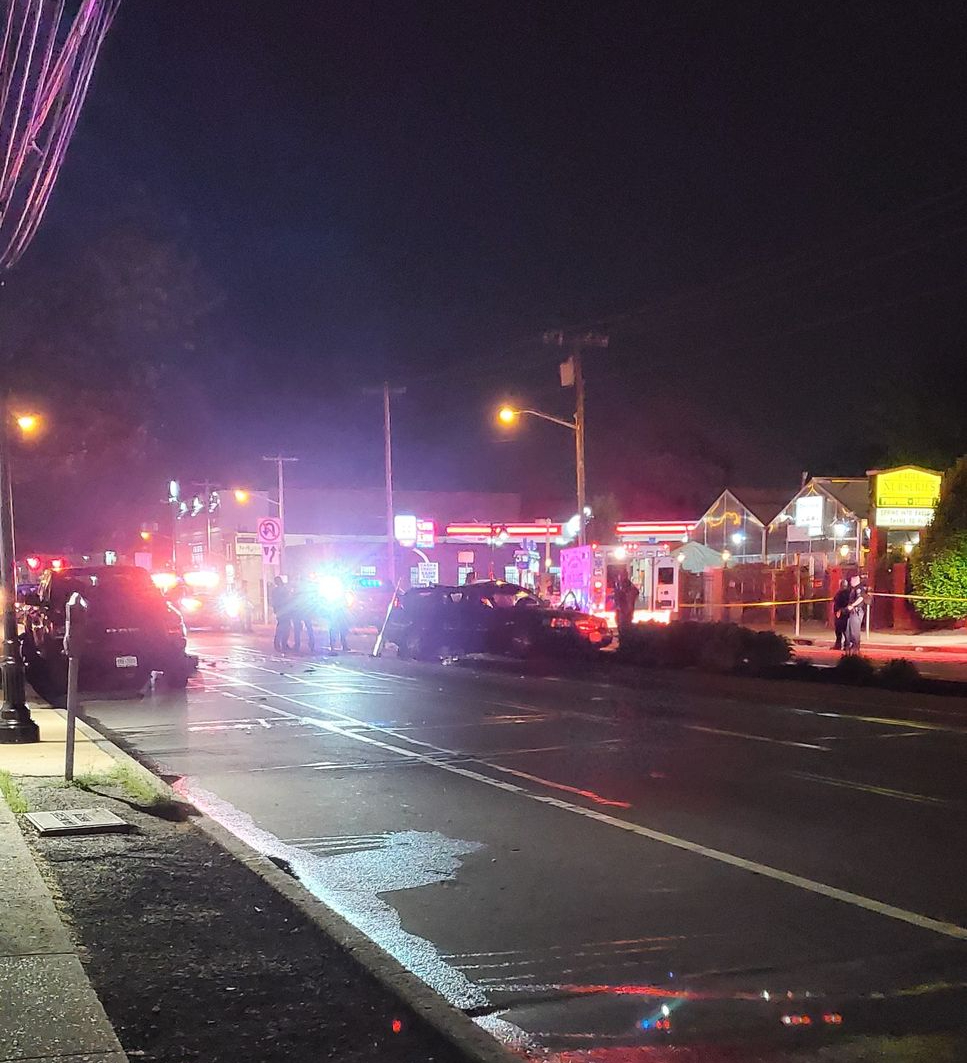 Three people dead from multiple vehicle accident on Jericho Turnpike in New Hyde Park.