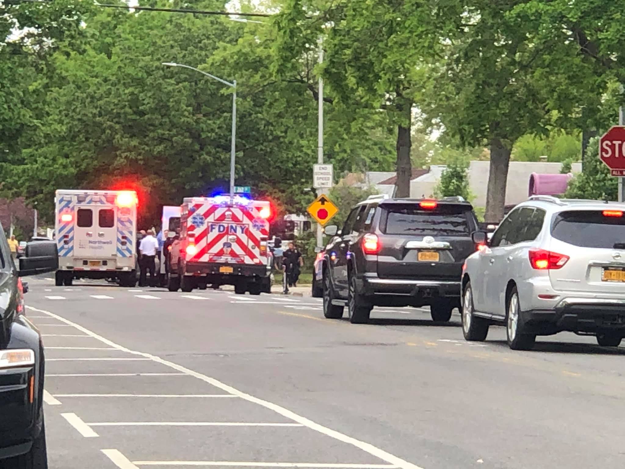 Vehicle accident with one flipped on 80th Avenue and 261 Street in Floral Park. 