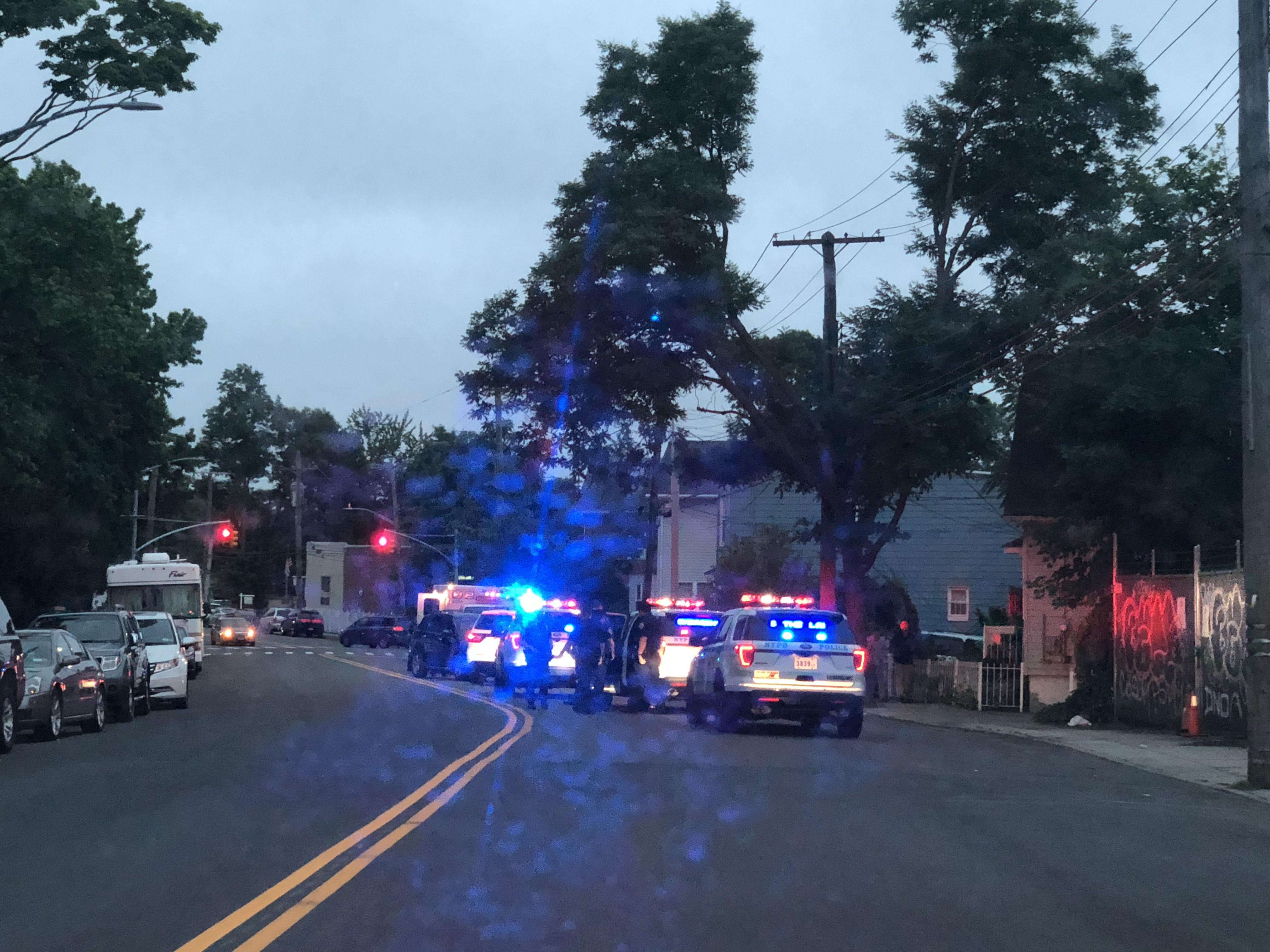 Multiple vehicle accident on 164 Street in Flushing.