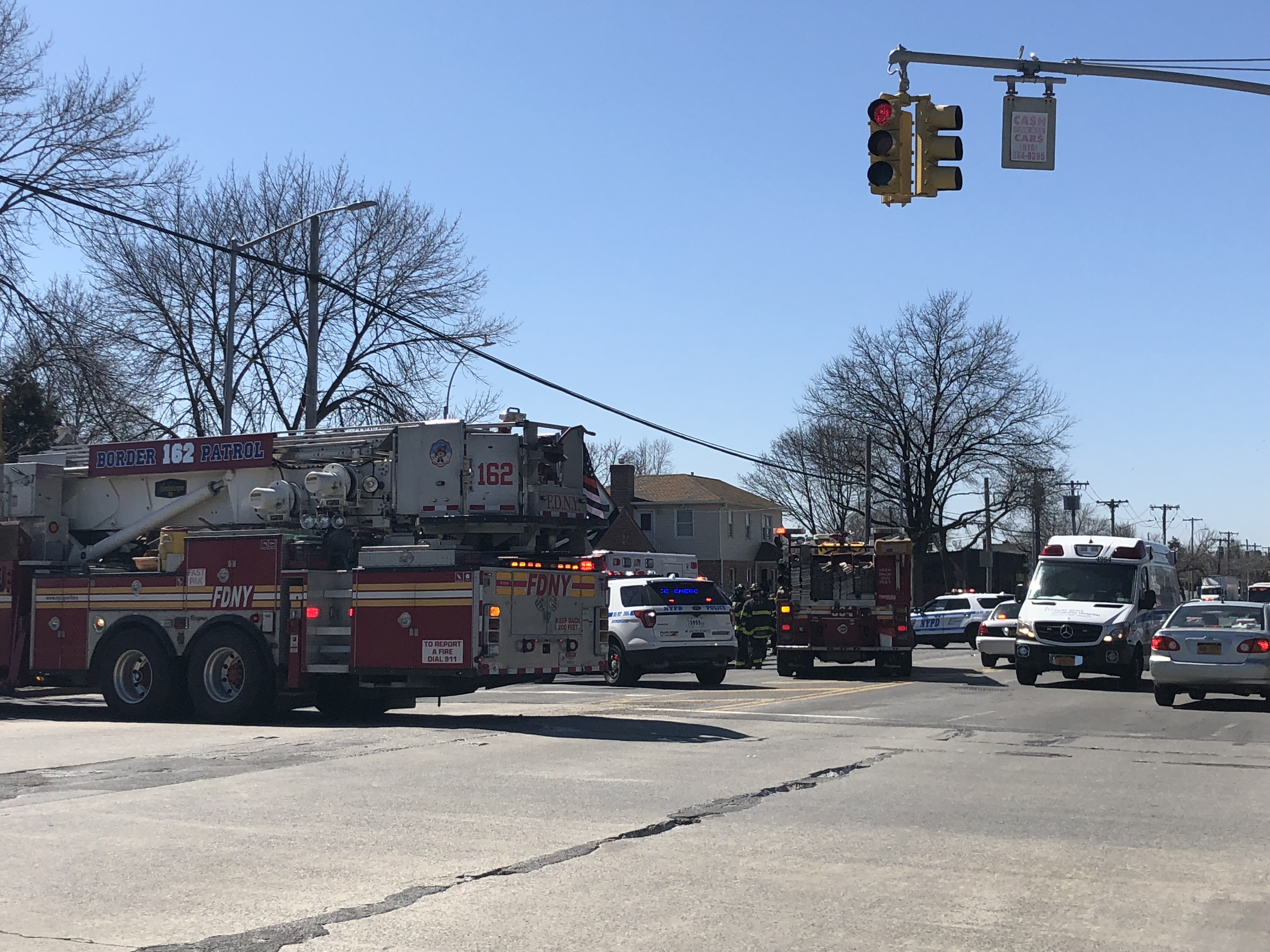 MVA on Hillside Avenue near the Cross Island Parkway in Bellerose.