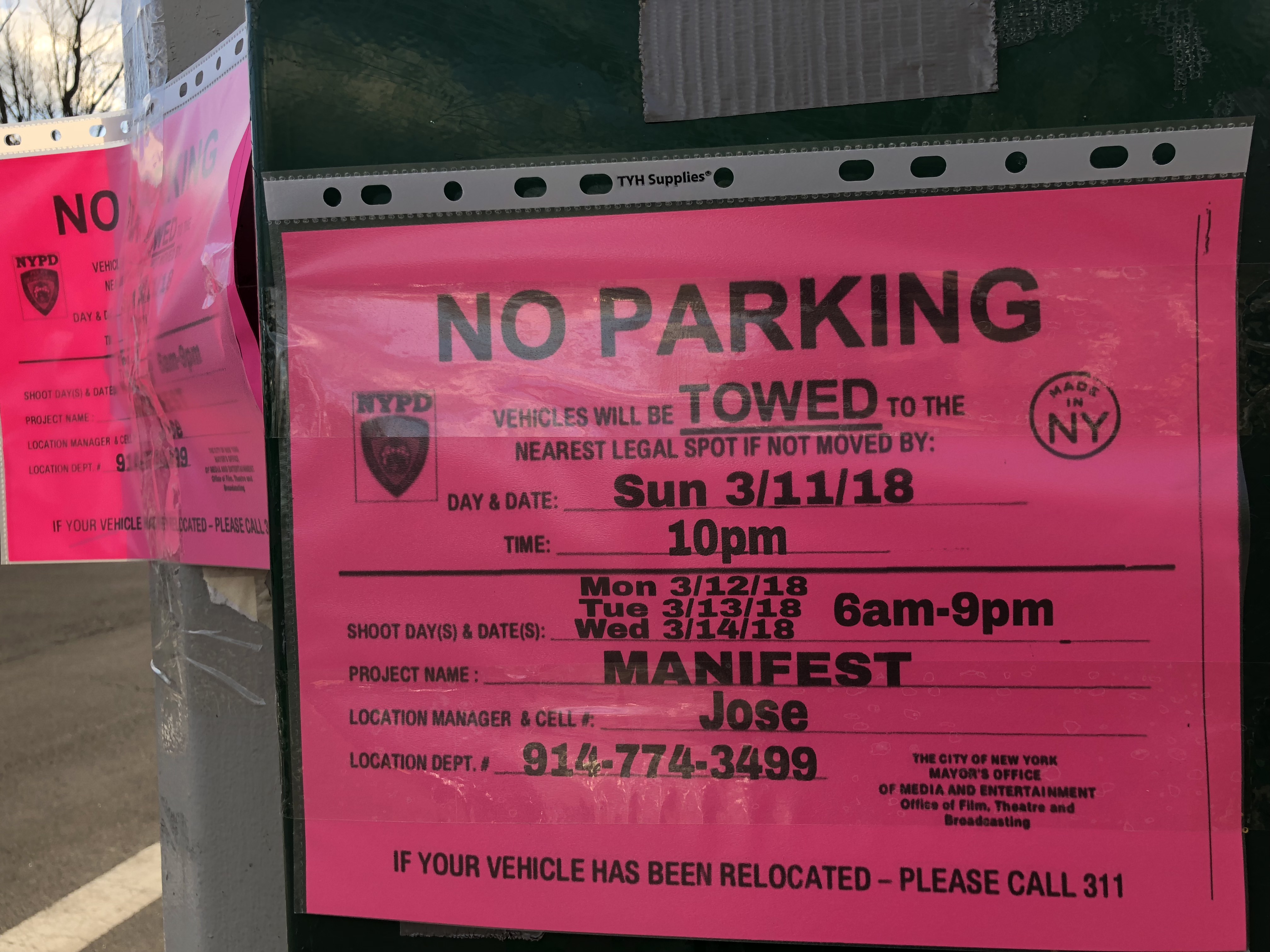 Manifest filming on Union Turnpike and Bell Blvd.